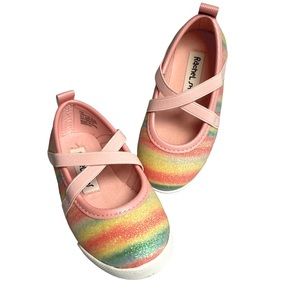 Rachel Shoes Toddler Rainbow Ballet Flats Size 7 NWOT